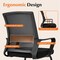 Costway 1/2/4 PCS Office Guest Chair with Lumbar Support, Breathable Mesh Back without Wheels Black